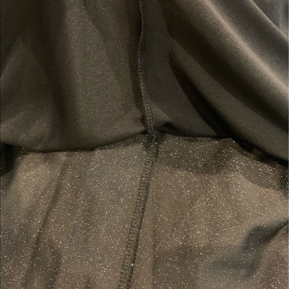 Fraiche Deep V Neck Sleeveless Shimmer Cocktail Party Swing Dress Women's Large - Picture 7 of 14